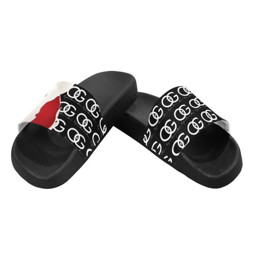 Black Ruby Slides Men's Slide Sandals (Model 057)