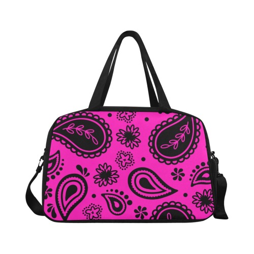 Hot Pink Paisley Small Bag Fitness Handbag (Model 1671)