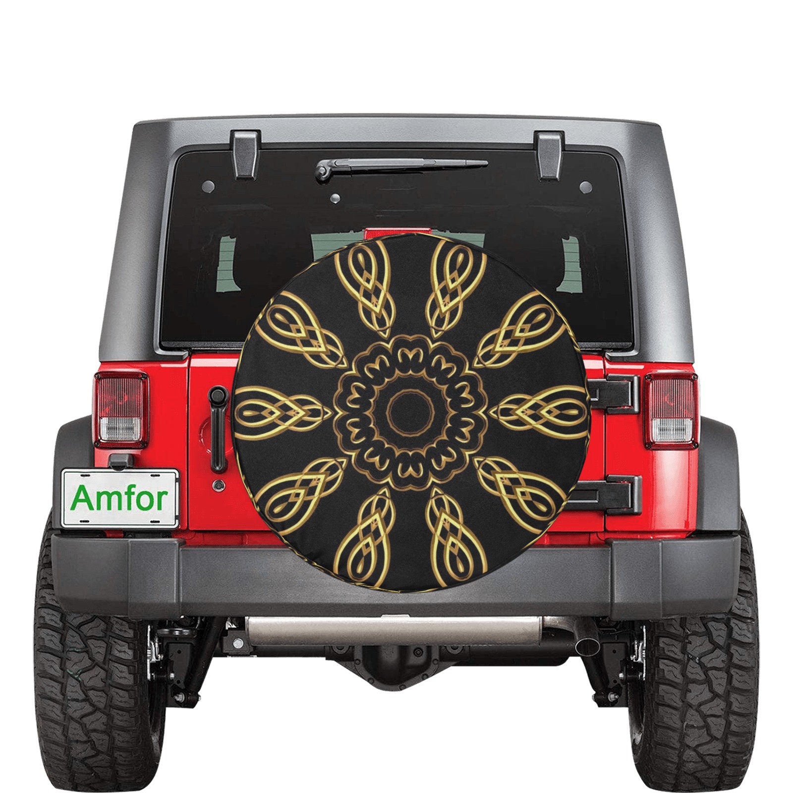 Fractoberry Fractal Pattern 000215STC 34 Inch Spare Tire Cover