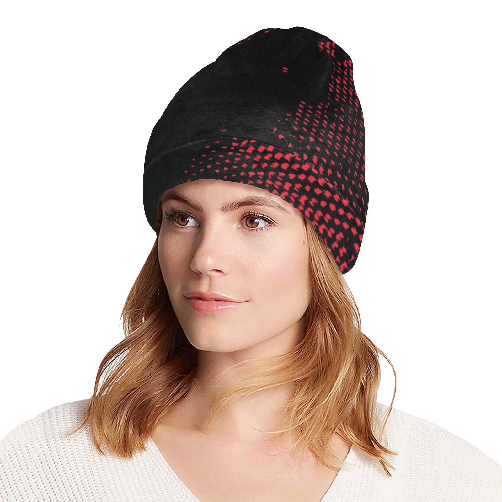 Red black fusion - Gorro Invierno All Over Print Beanie for Adults