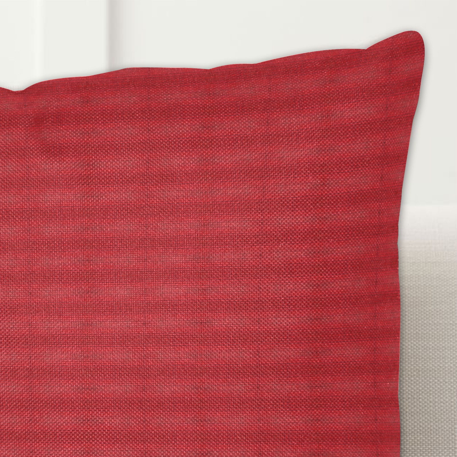 red repeating pattern Linen Zippered Pillowcase 18"x18"(One Side&Pack of 2)