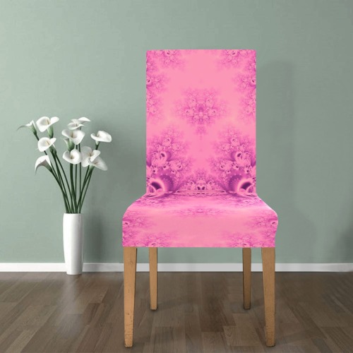 Pink Morning Frost Fractal Chair Cover (Pack of 4)