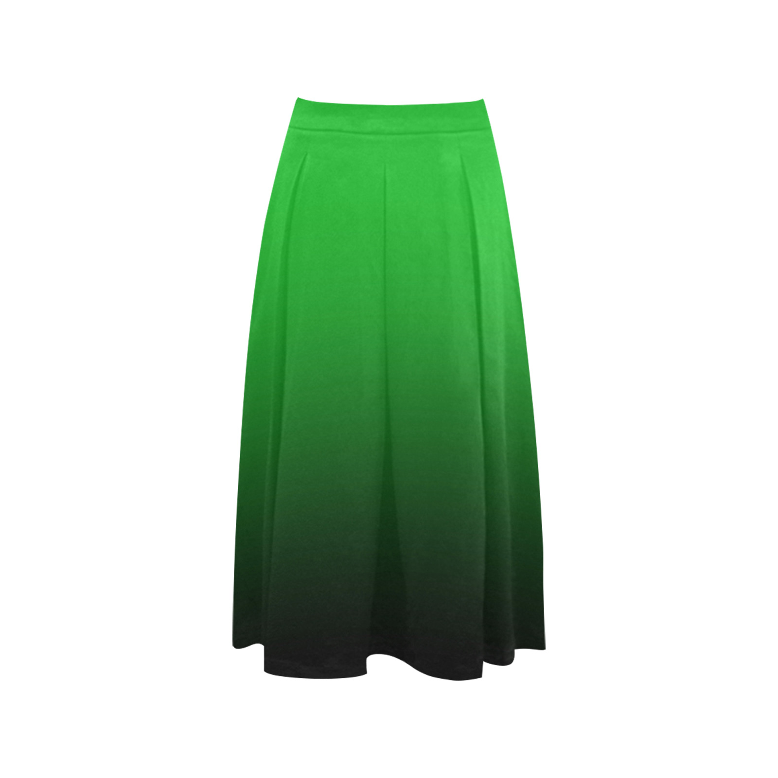 PENDENZA Green Mnemosyne Women's Crepe Skirt (Model D16)