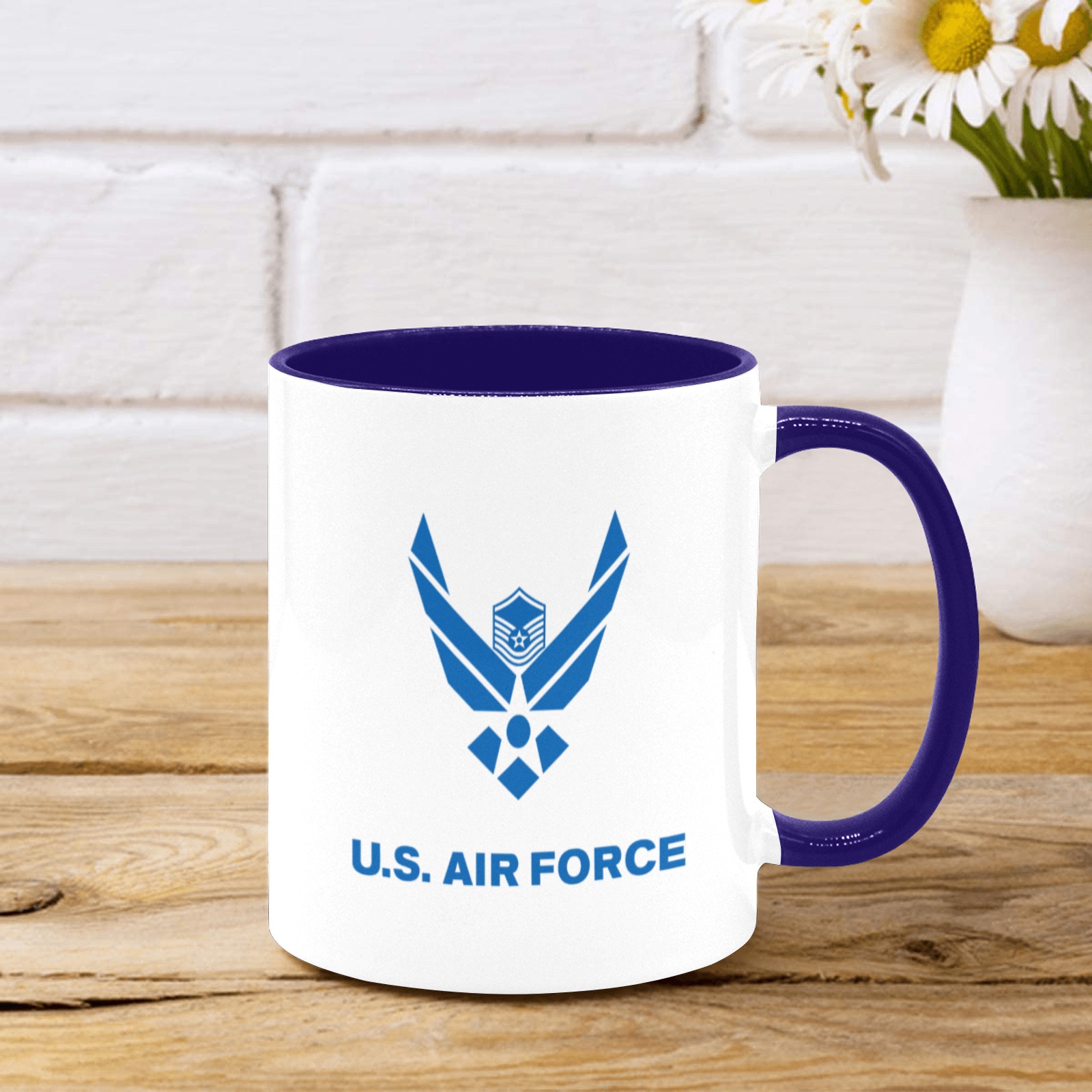 USAF Master Sergeant Custom Inner Color Mug (11oz)