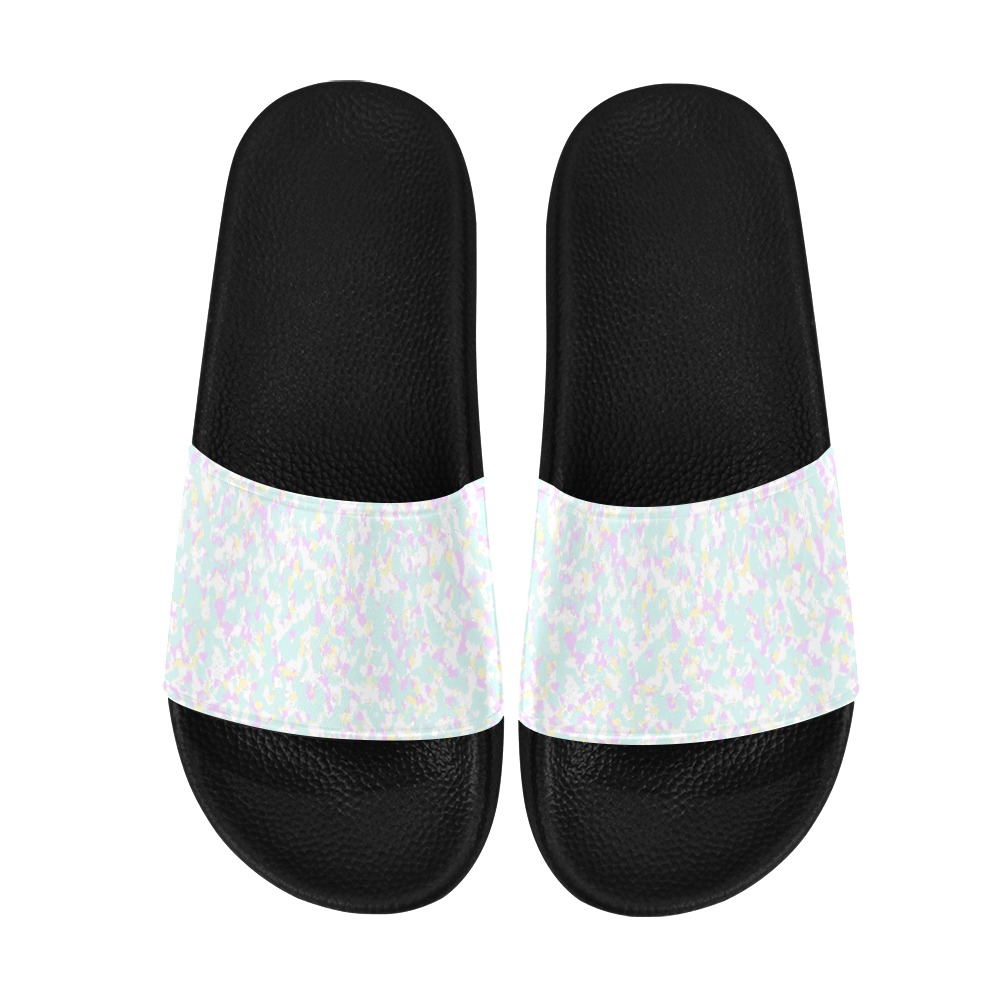 Monday White(4) Men's Slide Sandals (Model 057)