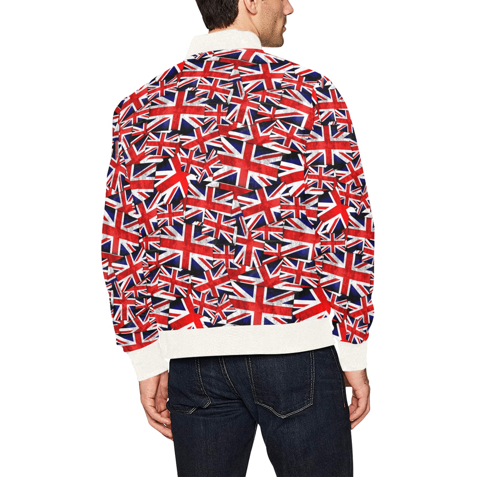 Union Jack British UK Flag All Over Print Bomber Jacket for Men (Model H31)
