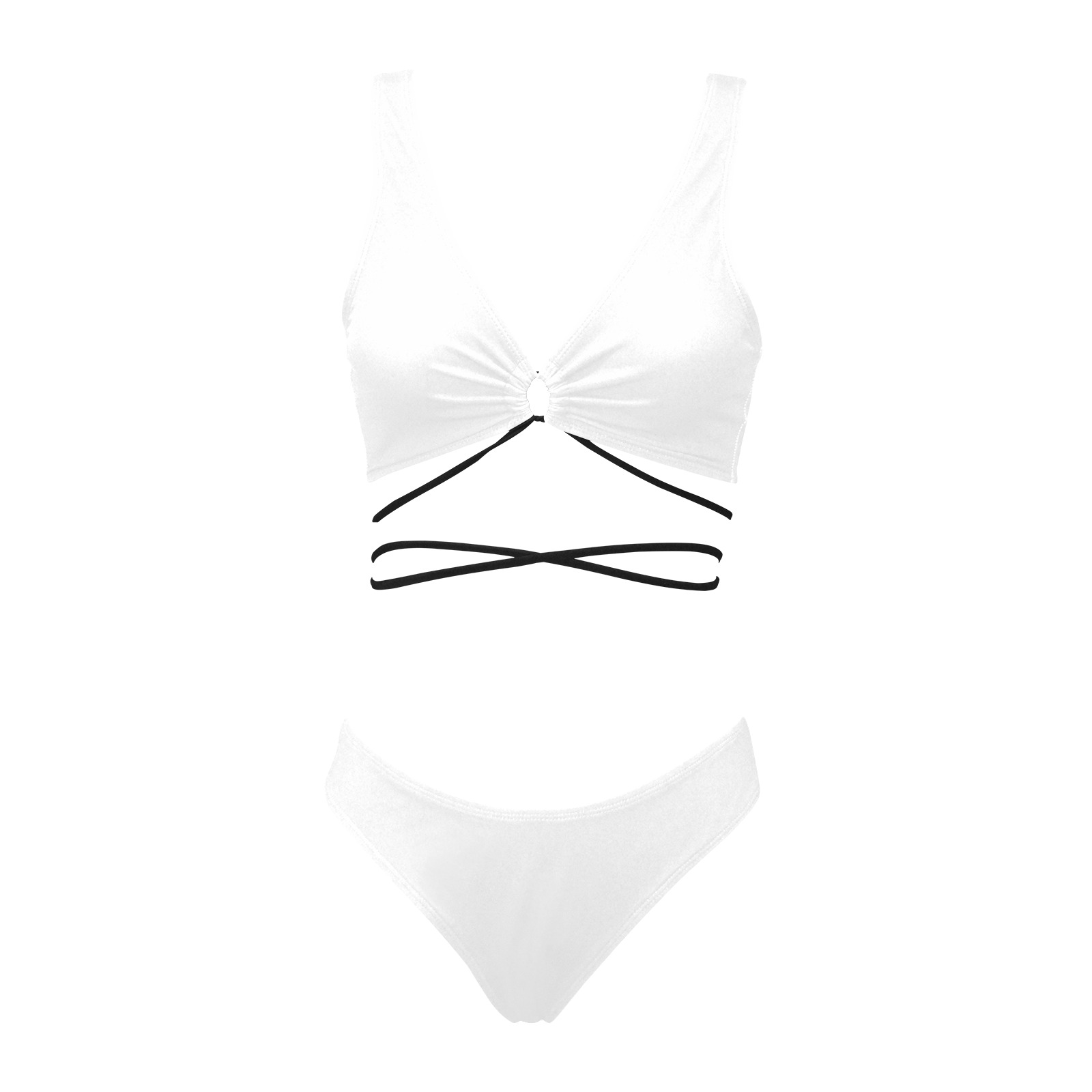WHITE Cross String Bikini Set (Model S29)