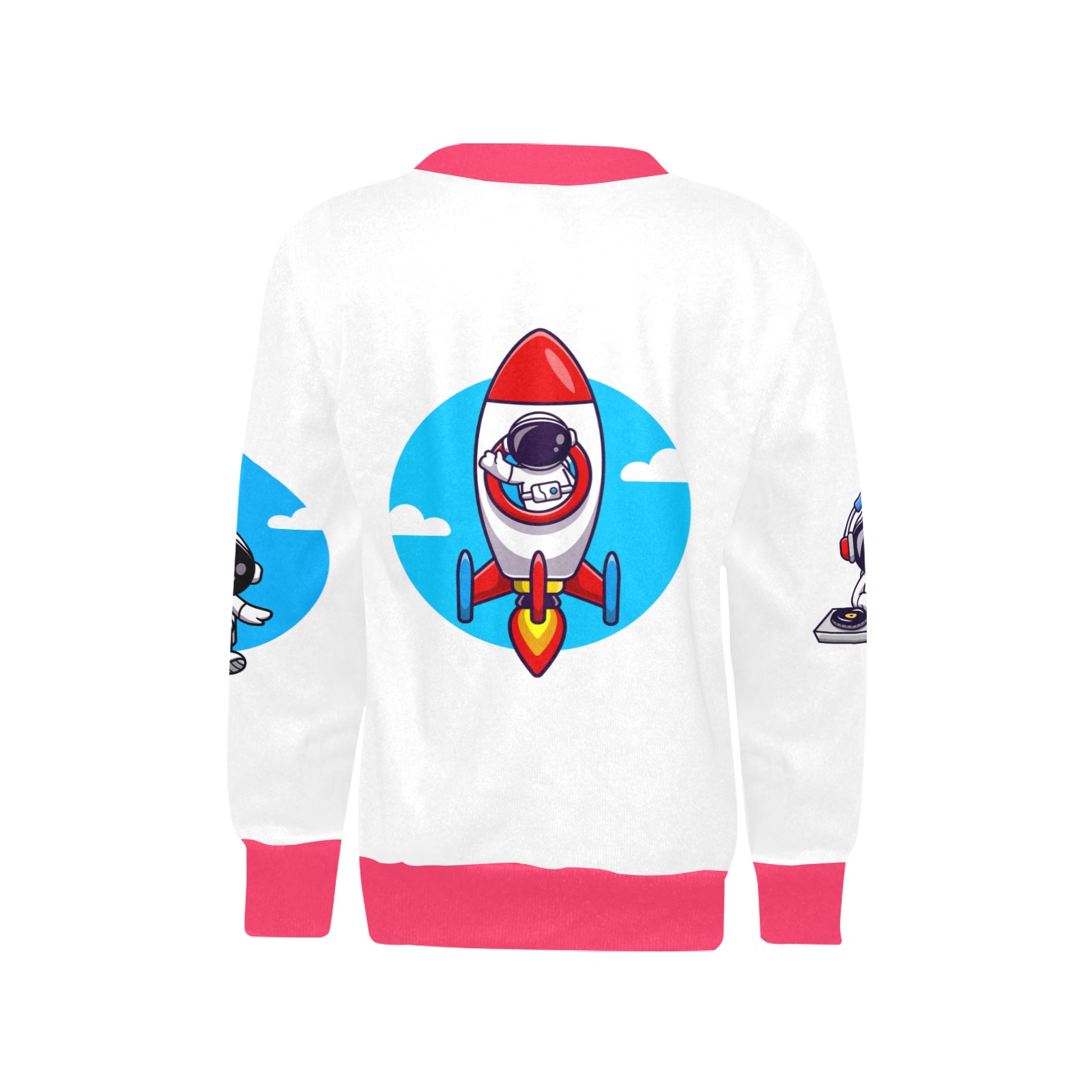 Astronaut Collectable Fly Girls' All Over Print Crew Neck Sweater (Model H49)