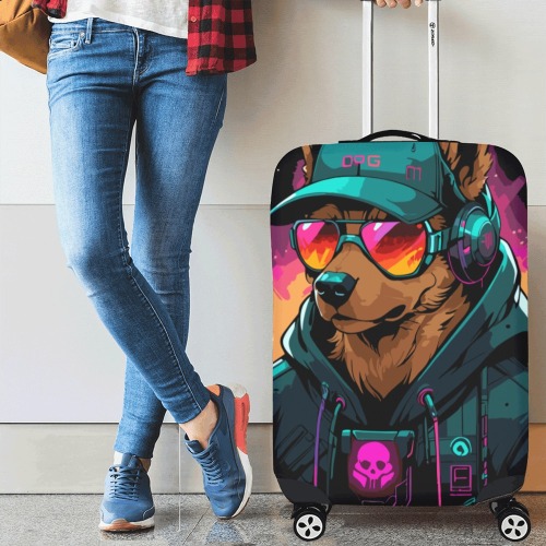 Dog punk Luggage Cover/Medium 22"-25"