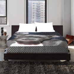 Dog Pitbull Terrier and Moon 3-Piece Bedding Set