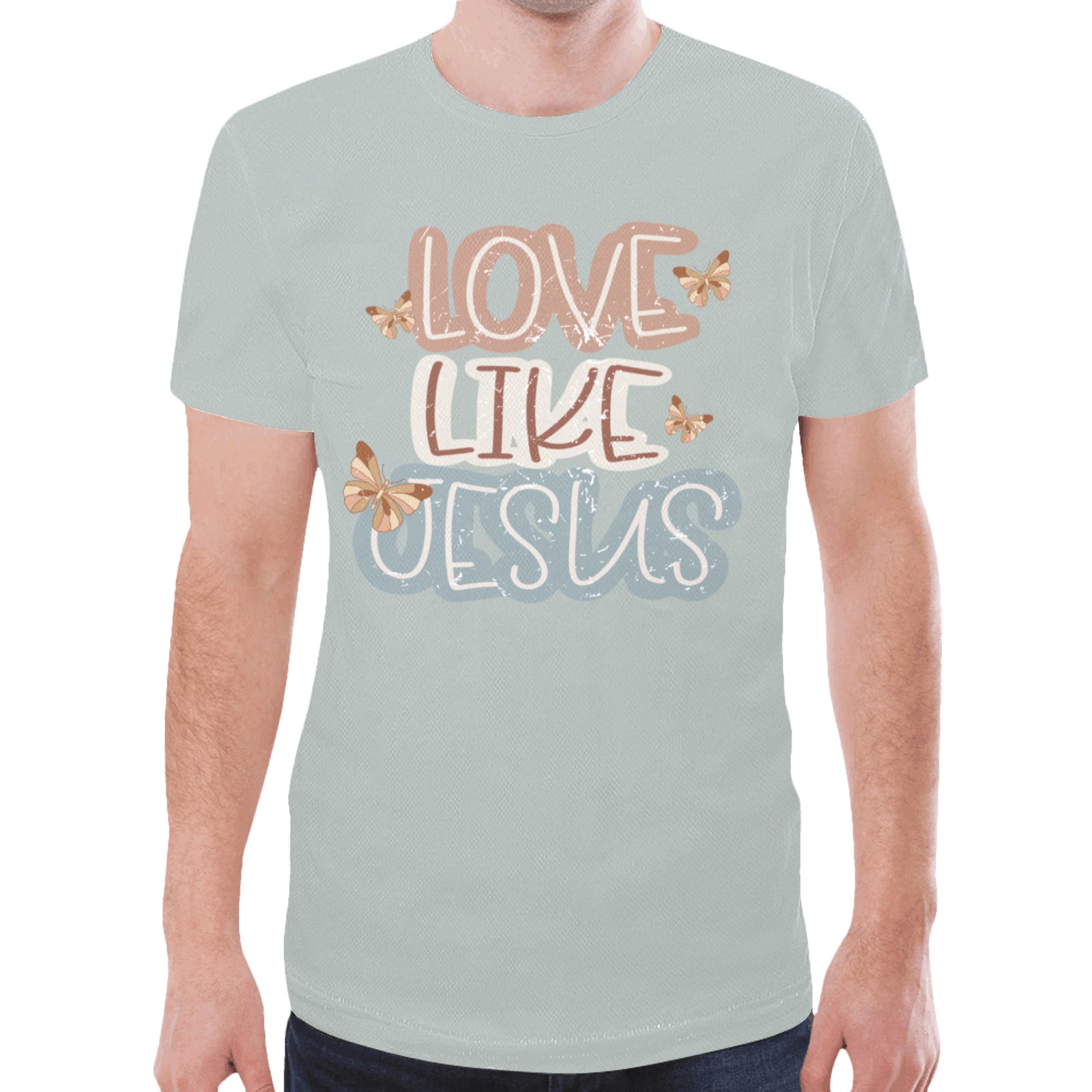 Love Like Jesus New All Over Print T-shirt for Men (Model T45)