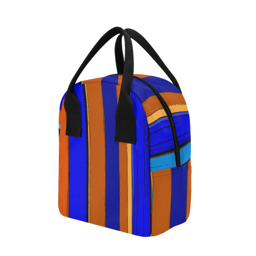 Abstract Blue And Orange 930 Zipper Lunch Bag (Model 1689)