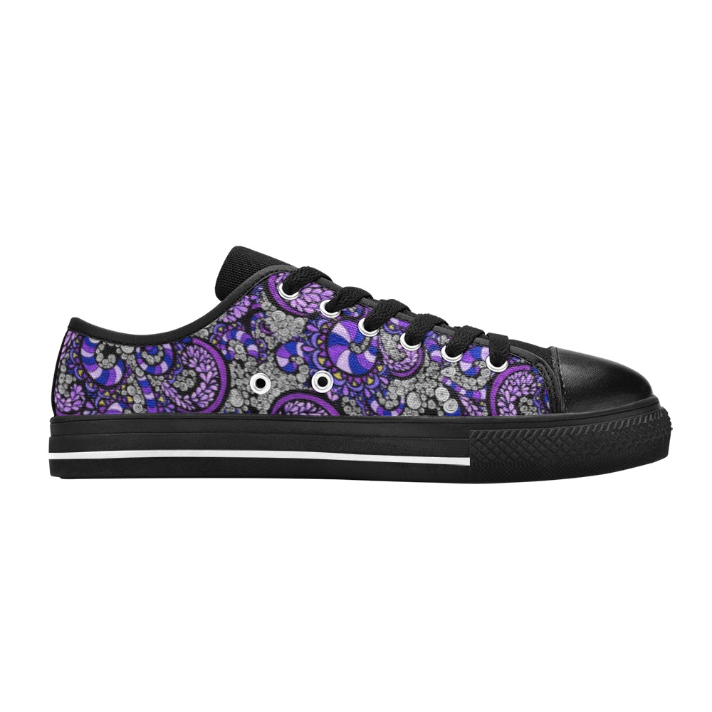 Purple Pulse Women's Classic Canvas Shoes (Model 018)