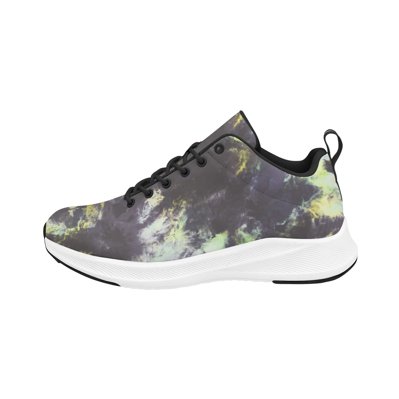 Green and black colorful marbling Women's Alpha Running Shoes (Model 10093)