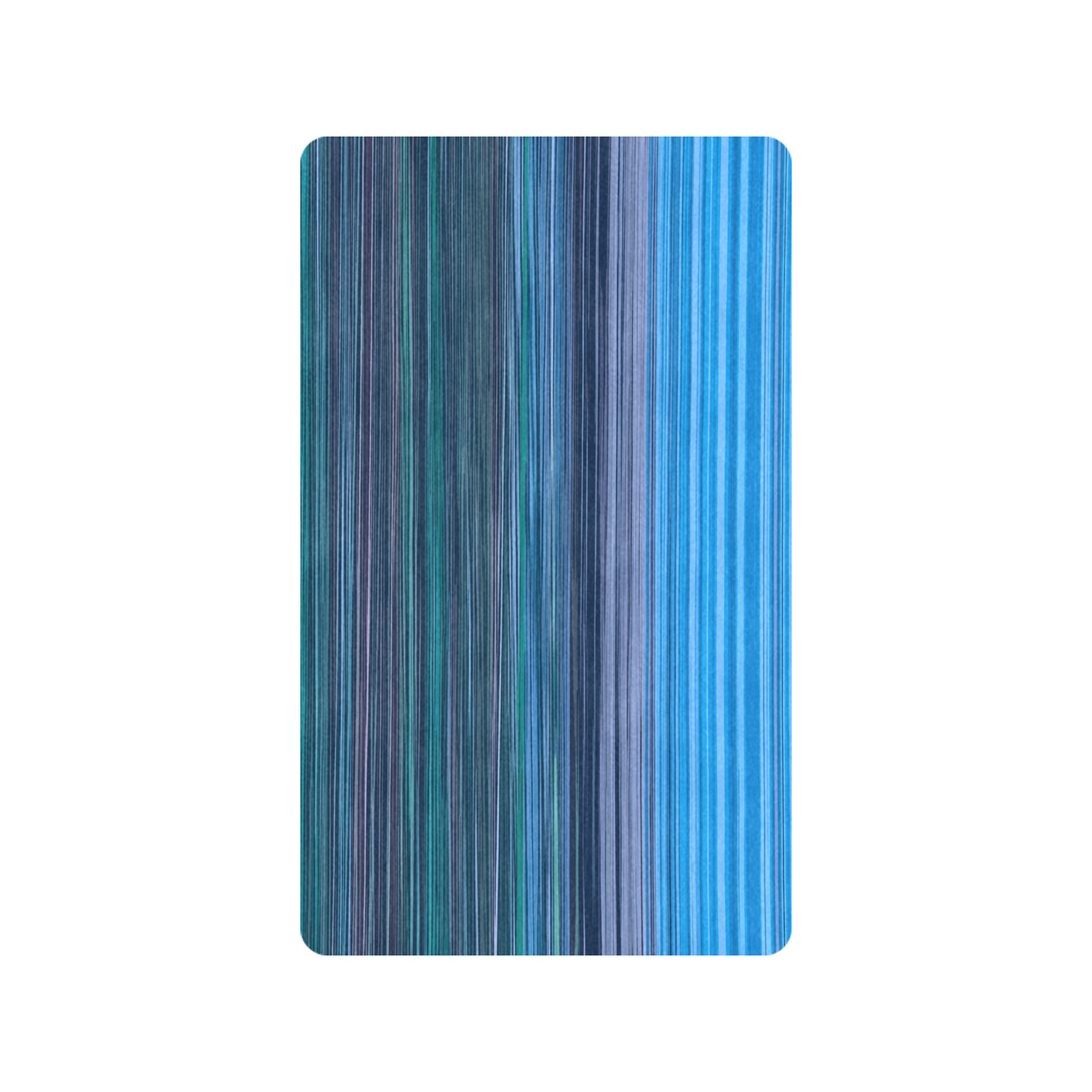 Abstract Blue Horizontal Stripes Doormat 30"x18"