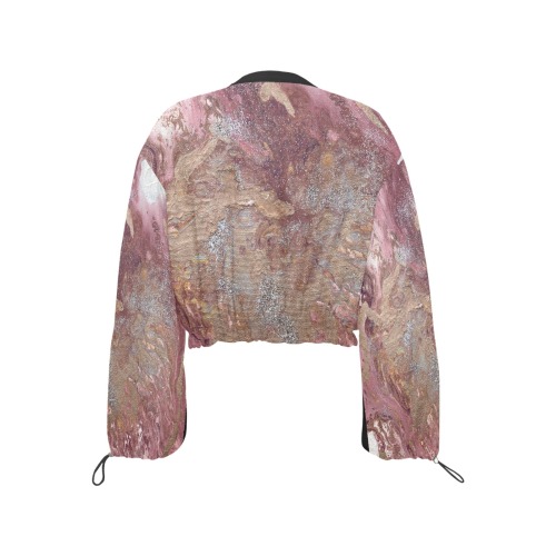 Magical Meteor Cropped Chiffon Jacket for Women (Model H30)
