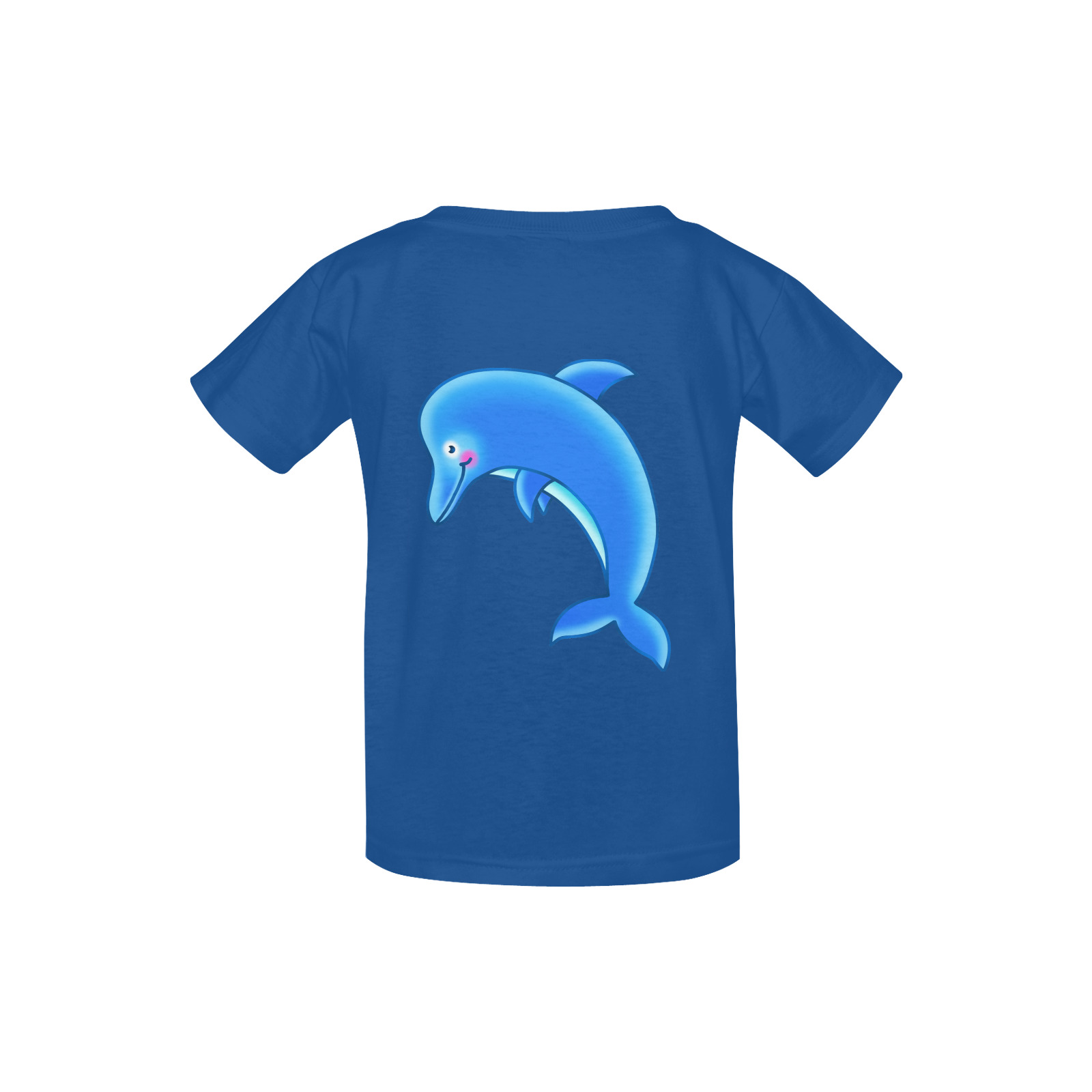 Blue Dolphin Sealife Cartoon Kid's  Classic T-shirt (Model T22)