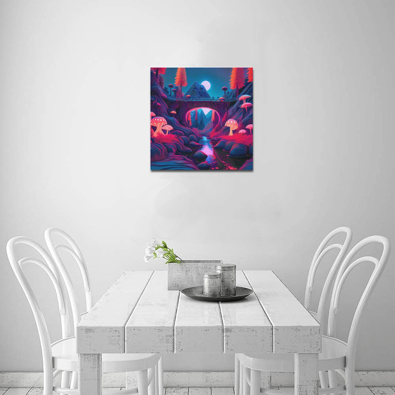 psychedelic landscape 14 Upgraded Canvas Print 16"x16"