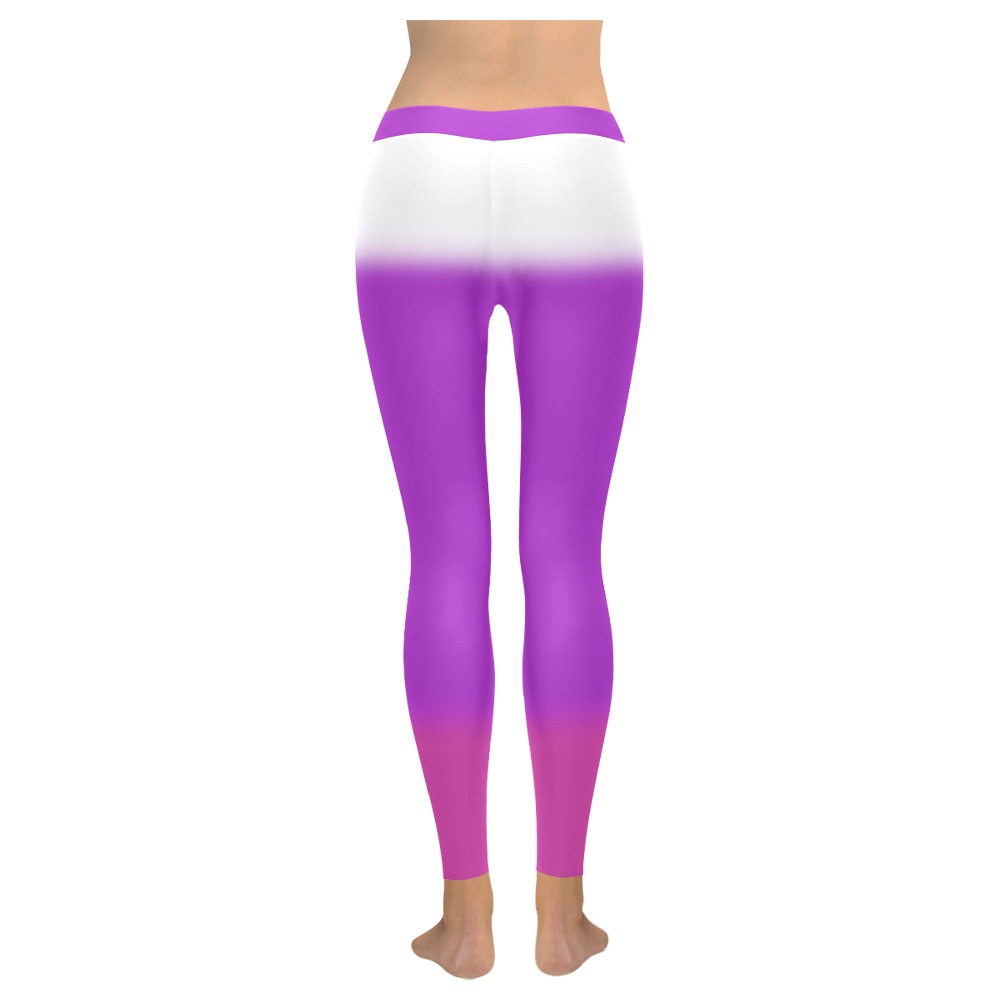 Lovely Ombre Women's Low Rise Leggings (Invisible Stitch) (Model L05)