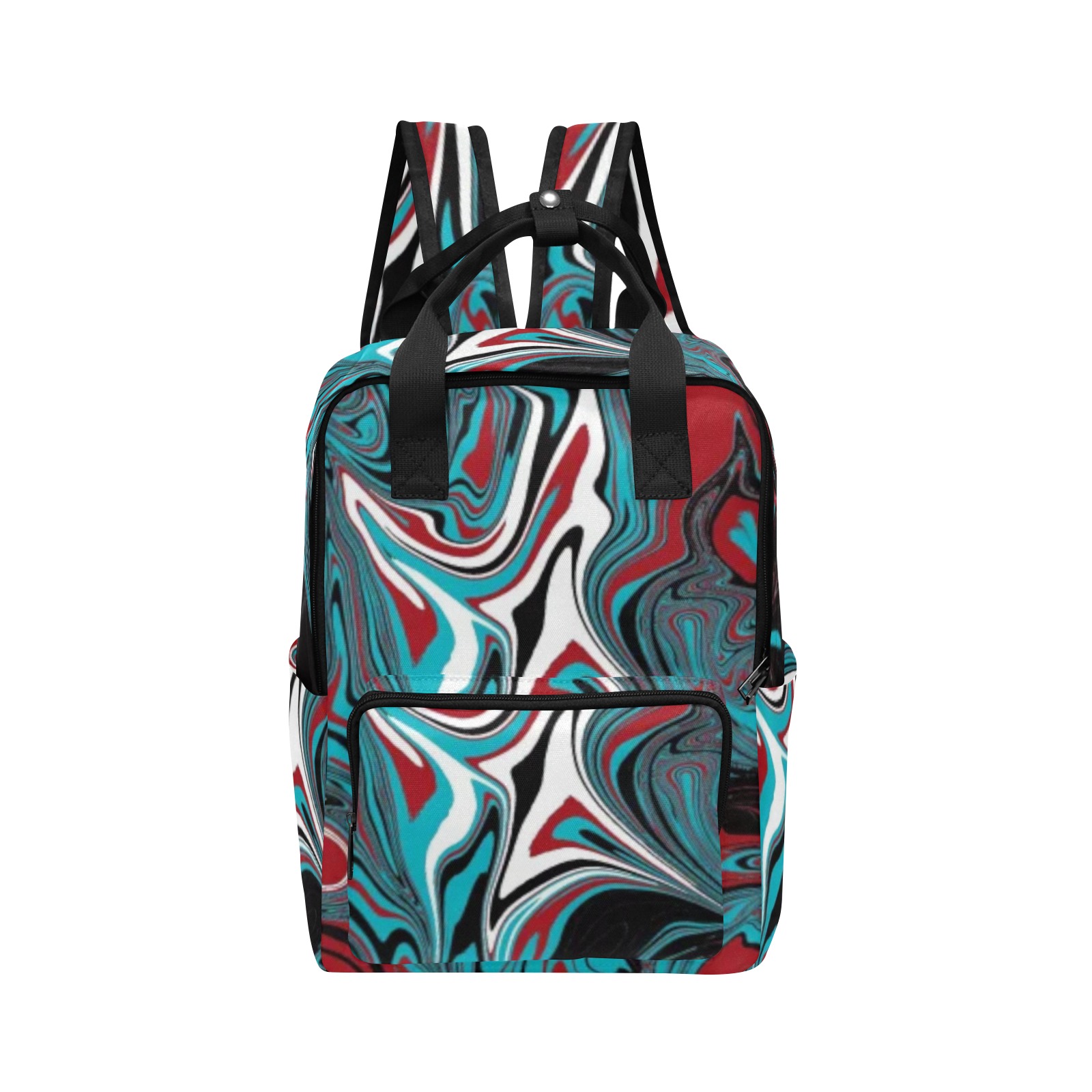 Dark Wave of Colors Twin Handle Backpack (Model 1732)