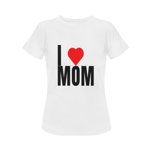 I love mom Women's Classic T-Shirt (Model T17）