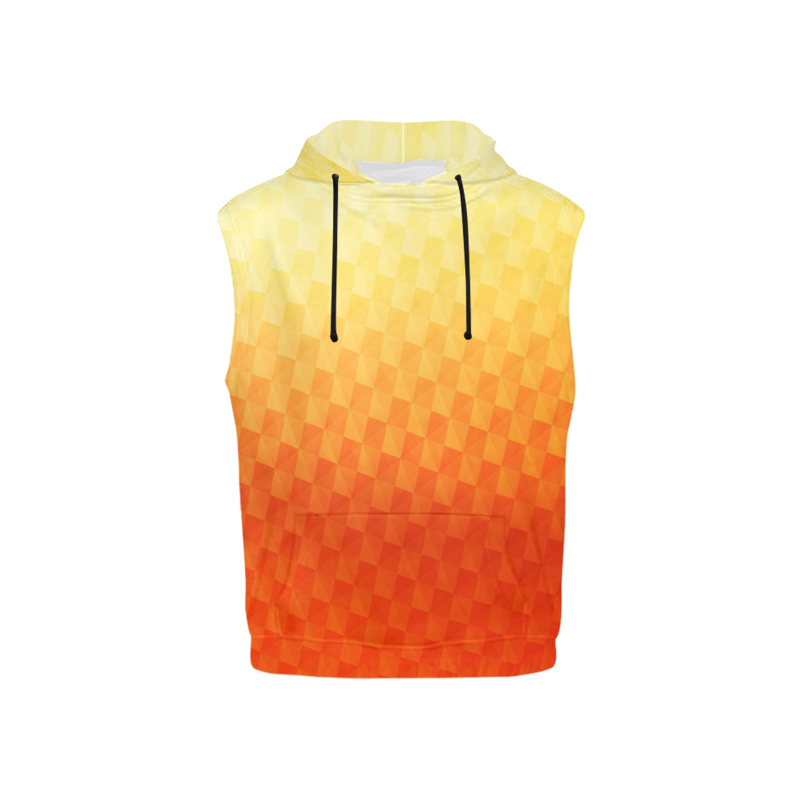 Yellow - Orange All Over Print Sleeveless Hoodie for Kid (Model H15)