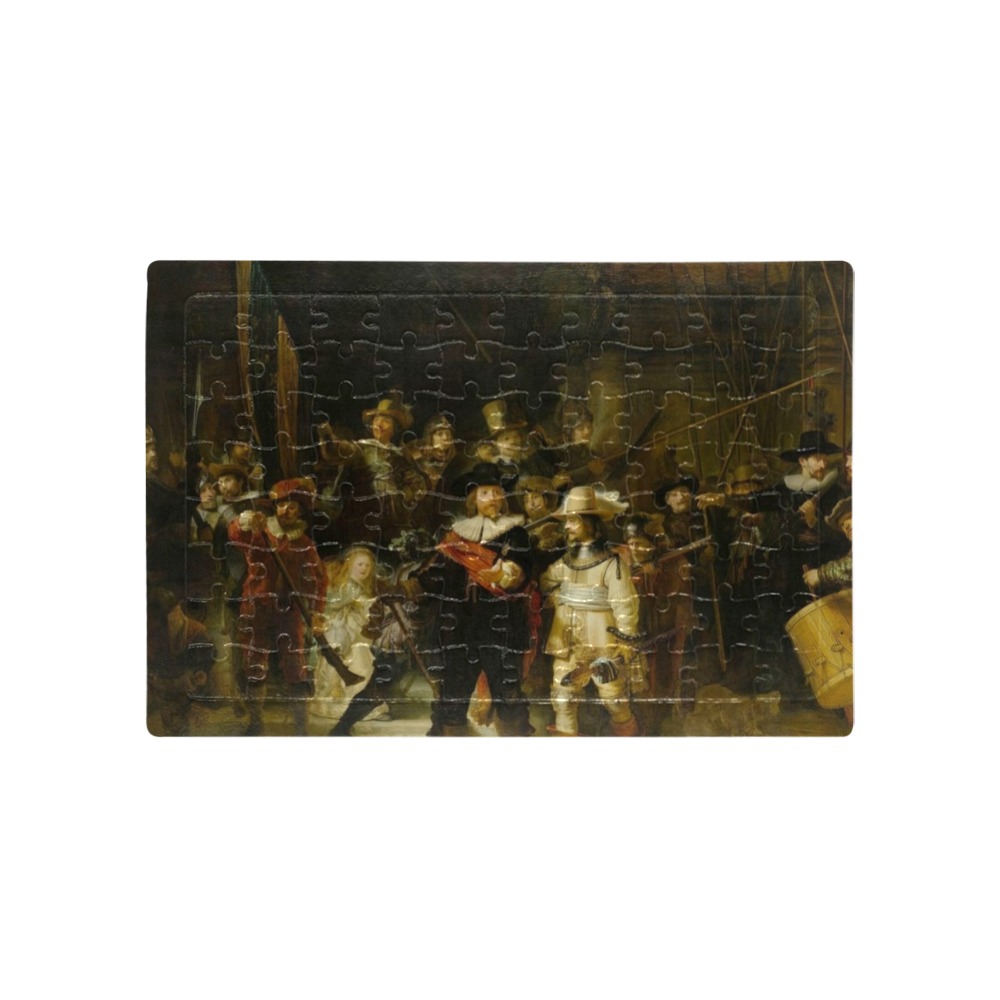 Rembrandt-The Night Watch A4 Size Jigsaw Puzzle (Set of 80 Pieces)