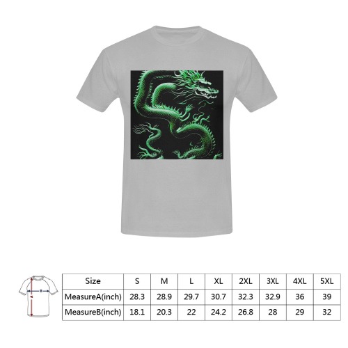 The Dragon Green Men's T-Shirt in USA Size (Front Printing Only)