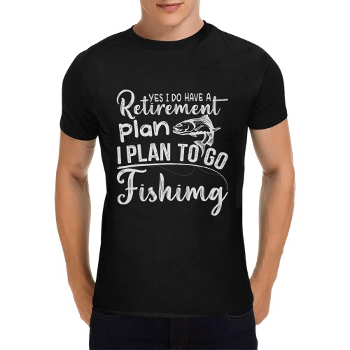 Yes, I Do Have A Retirement Plan To Go Fishing T shirt Men Men's T-Shirt in USA Size (Front Printing Only)