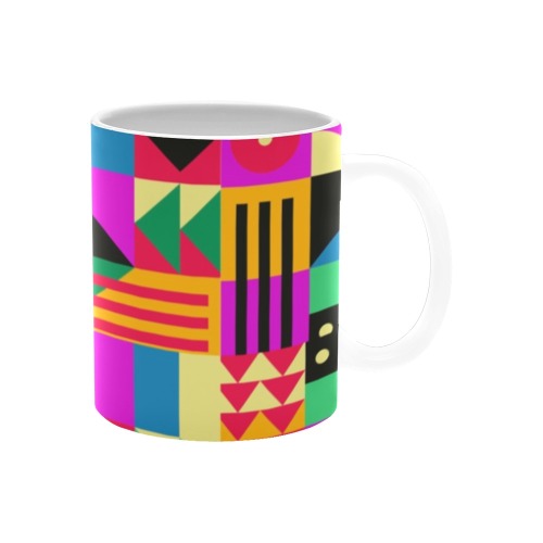 Colorful Abstract Pattern Custom White Mug (11OZ)