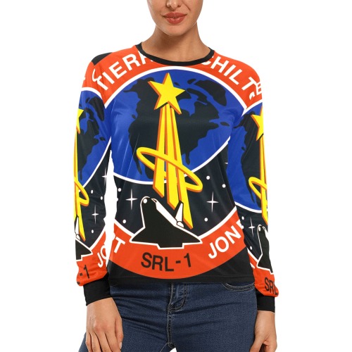 STS-59 PATCH Women's All Over Print Long Sleeve T-shirt (Model T51)
