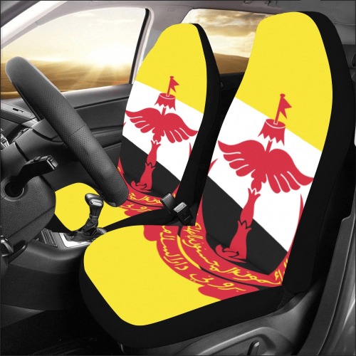 Flag_of_Brunei.svg Car Seat Covers (Set of 2)