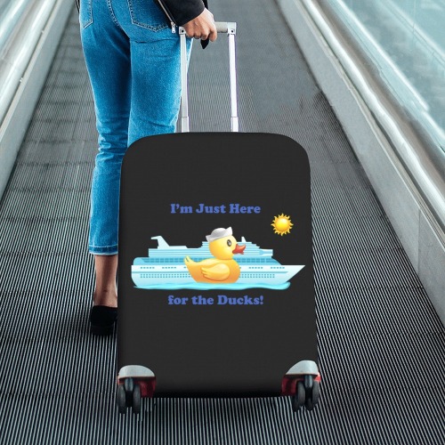 Just Here for the Ducks Luggage Cover, Medium Luggage Cover/Medium 22 Luggage Cover/Medium 22"-25"