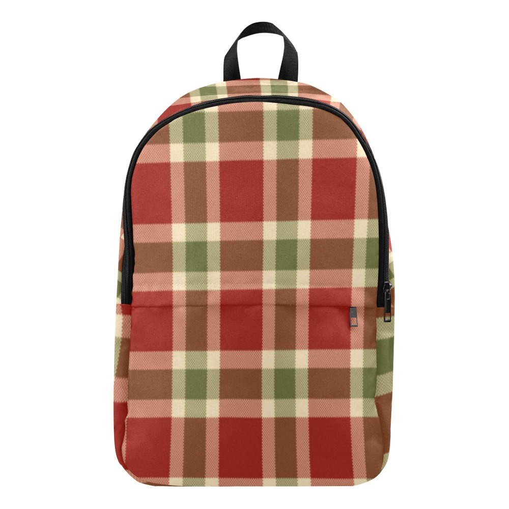 Red And Green Plaid Fabric Backpack for Adult (Model 1659) | ID: D6112203