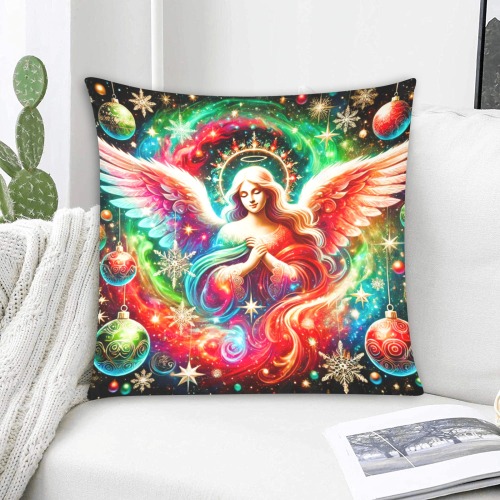 Christmas angel 20x20 Custom Zippered Pillow Cases 20"x20" (Two Sides)