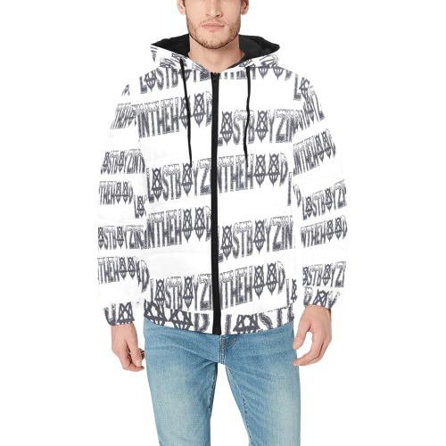 L#STB#YZINTHEH##D Men's Padded Hooded Jacket (Model H42)