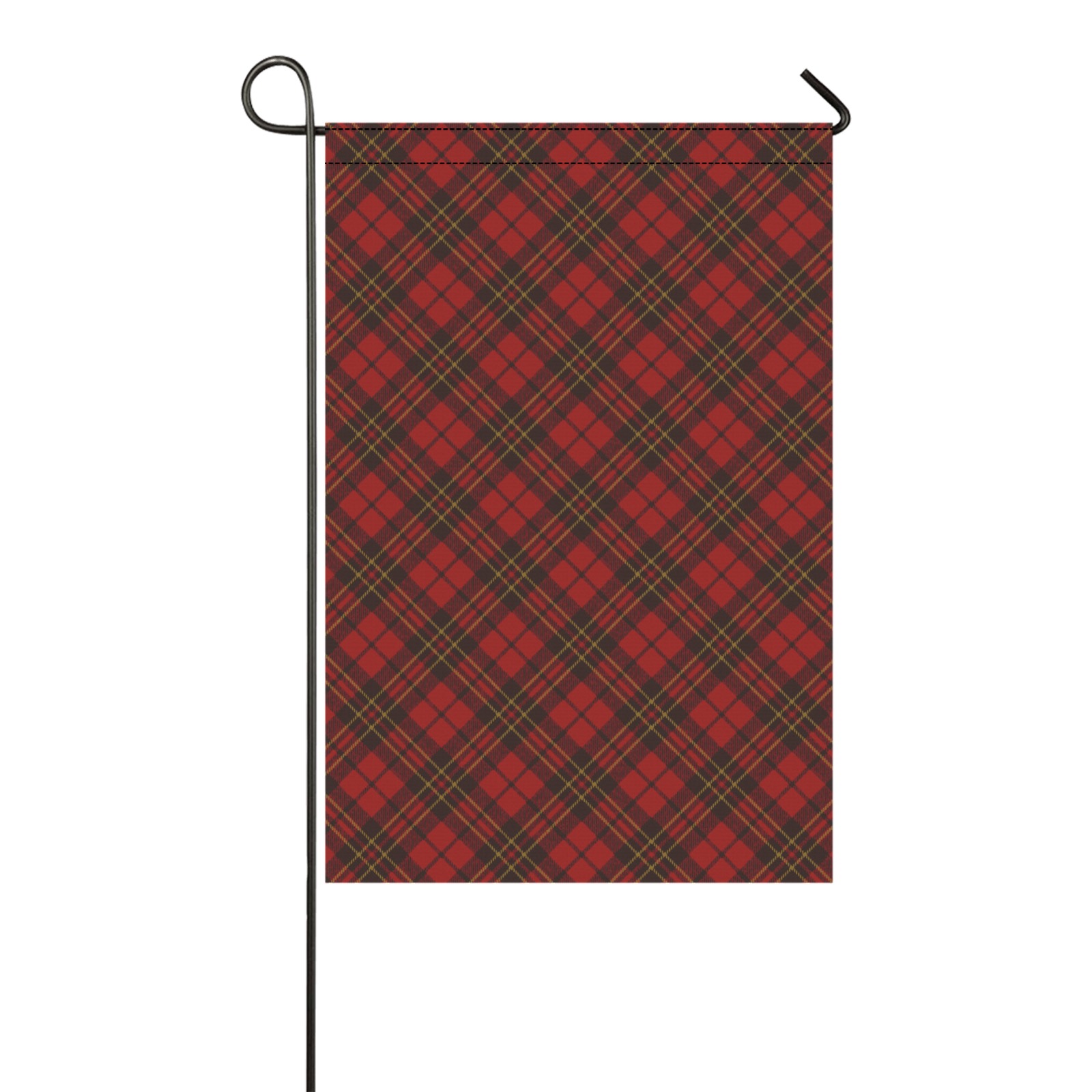 Red tartan plaid winter Christmas pattern holidays Garden Flag 12‘’x18‘’(Twin Sides)