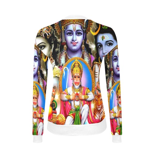 HINDUISM Women's All Over Print V-Neck Sweater (Model H48)