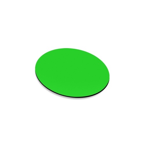 Merry Christmas Green Solid Color Round Coaster