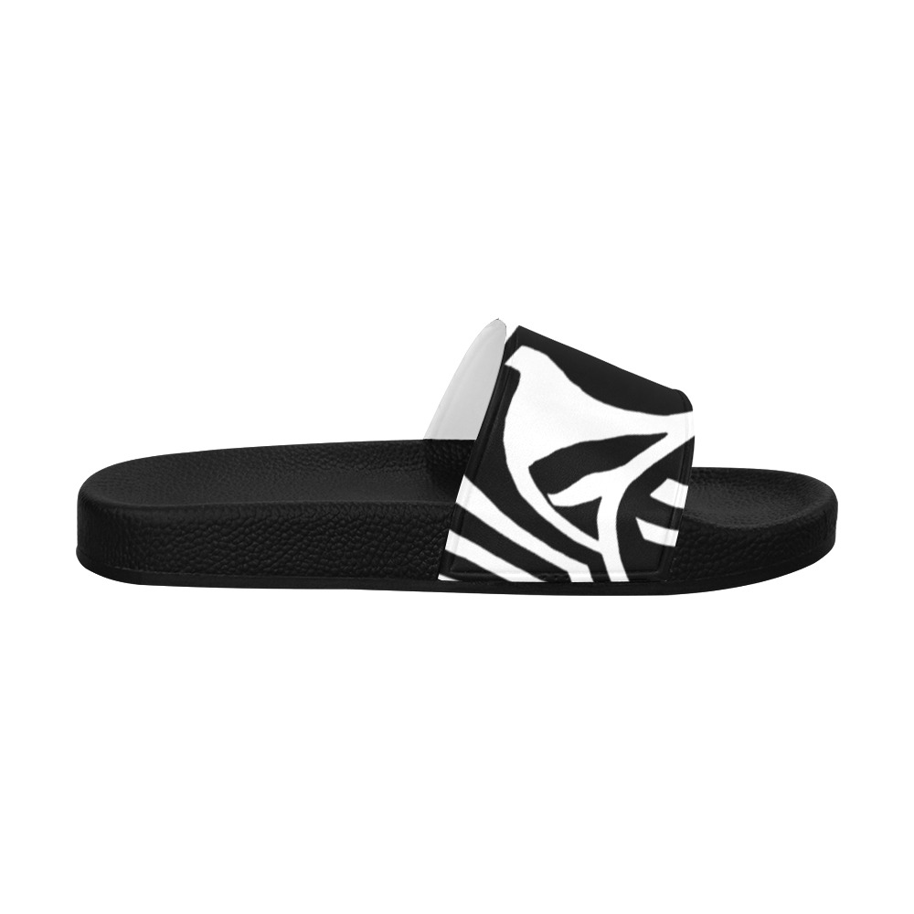 aaa black b Men's Slide Sandals (Model 057)