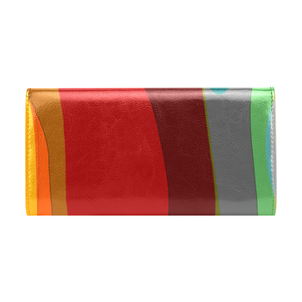 Colorful Abstract 118 Women's Flap Wallet (Model 1707)