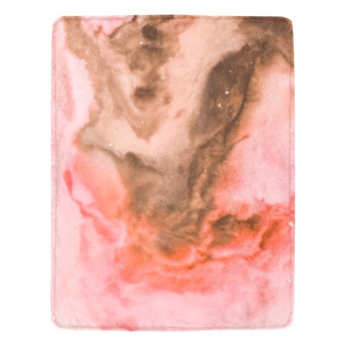 Pink marbled space 01 Ultra-Soft Micro Fleece Blanket 54"x70"