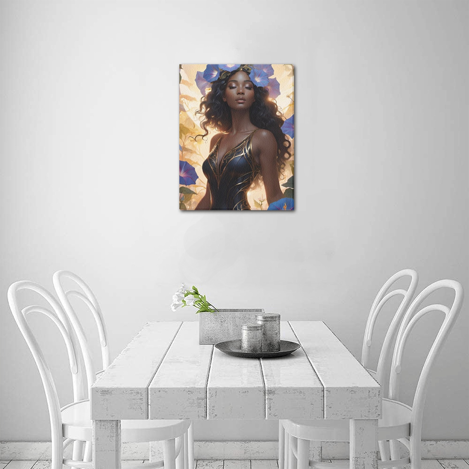 Morning_Glory_Goddess_TradingCard Upgraded Canvas Print 11"x14"