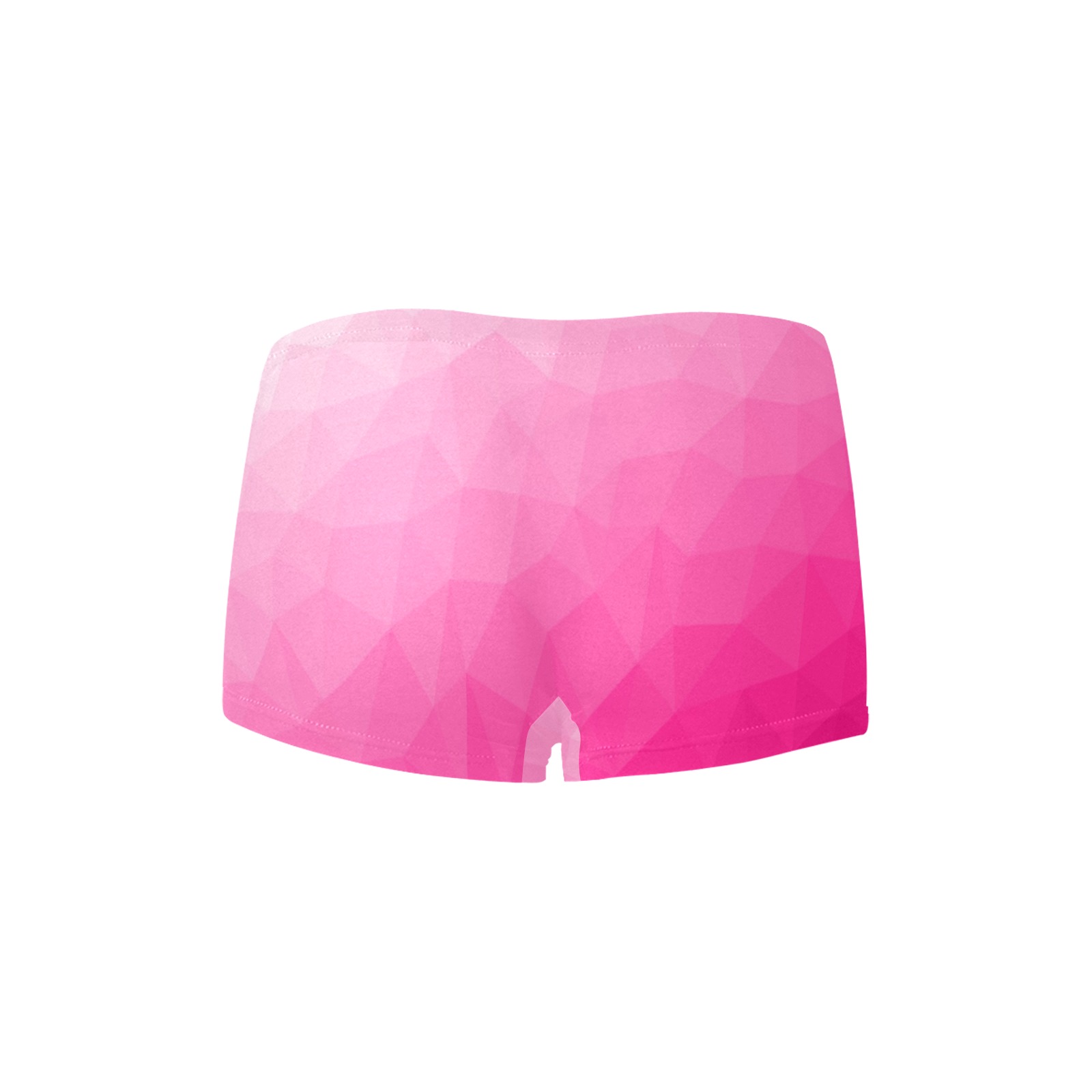 Hot pink gradient geometric mesh pattern Women's All Over Print Boyshort Panties (Model L31)