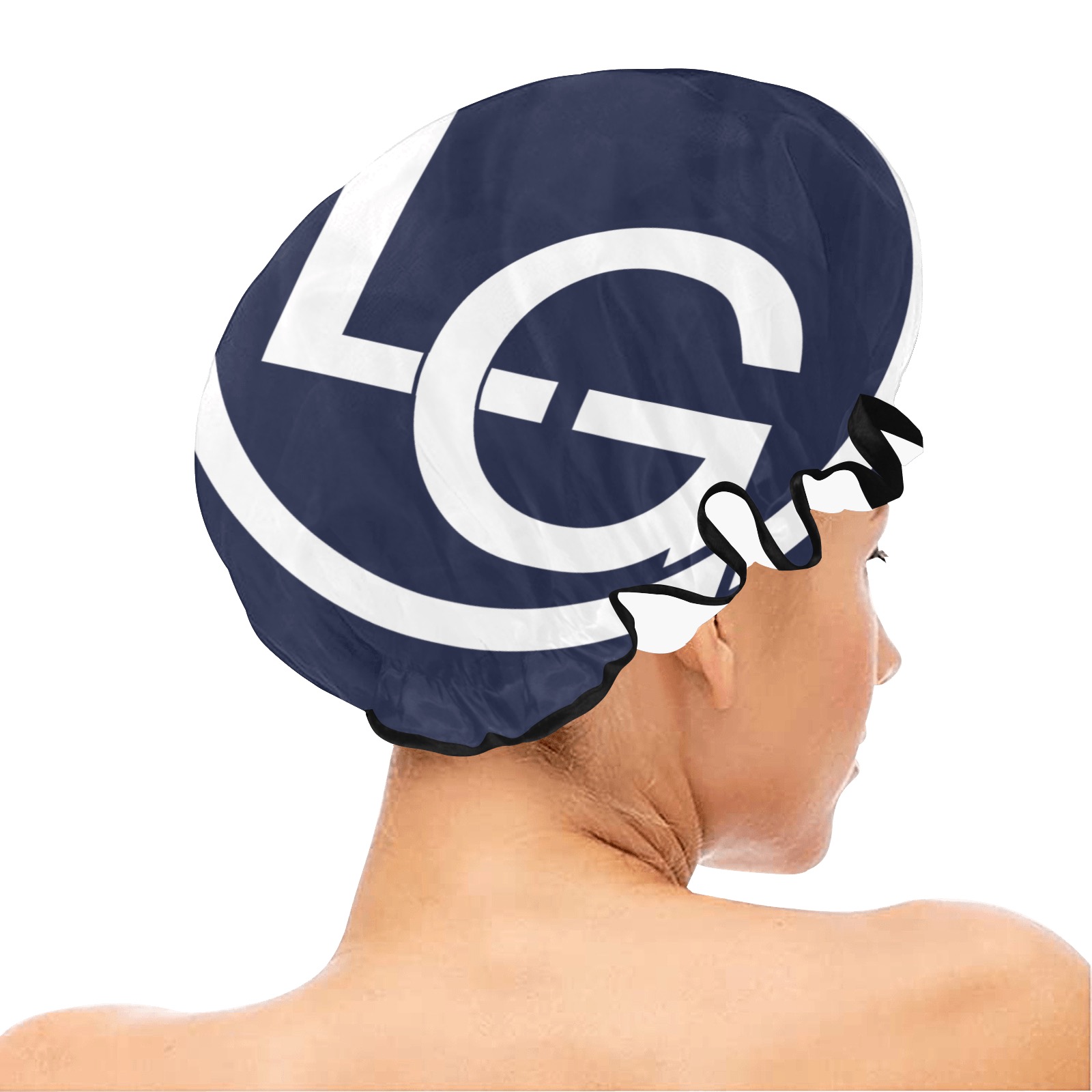 LG Blue Circle Shower Cap