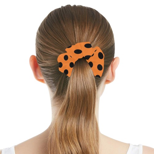 Halloween Polka Dots All Over Print Hair Scrunchie