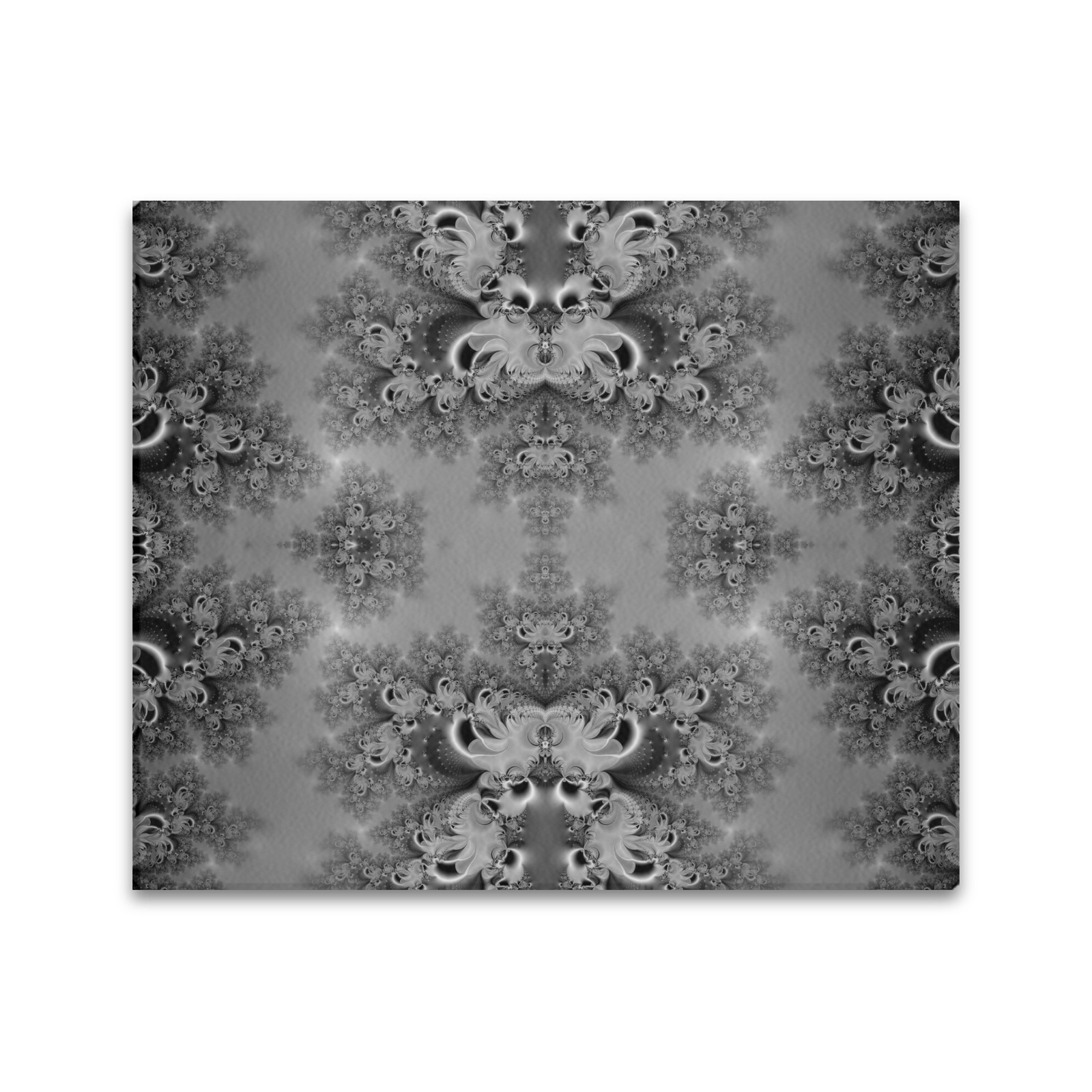 Cloudy Day in the Garden Frost Fractal Frame Canvas Print 24"x20"