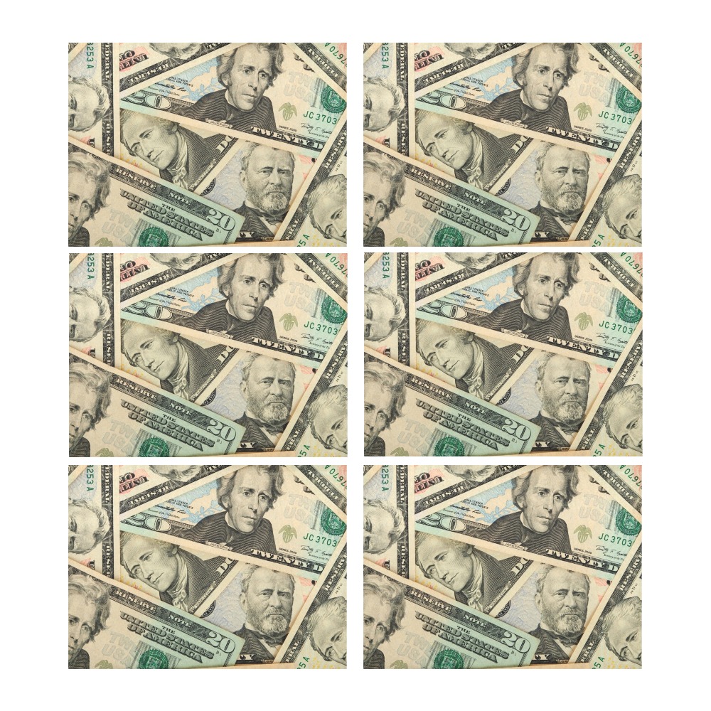 US PAPER CURRENCY Placemat 14’’ x 19’’ (Set of 6)