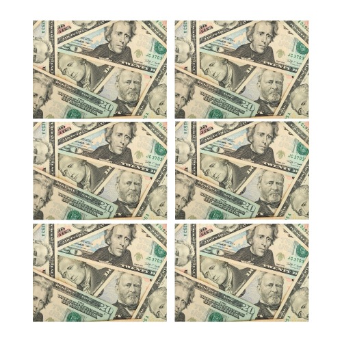 US PAPER CURRENCY Placemat 14’’ x 19’’ (Six Pieces)