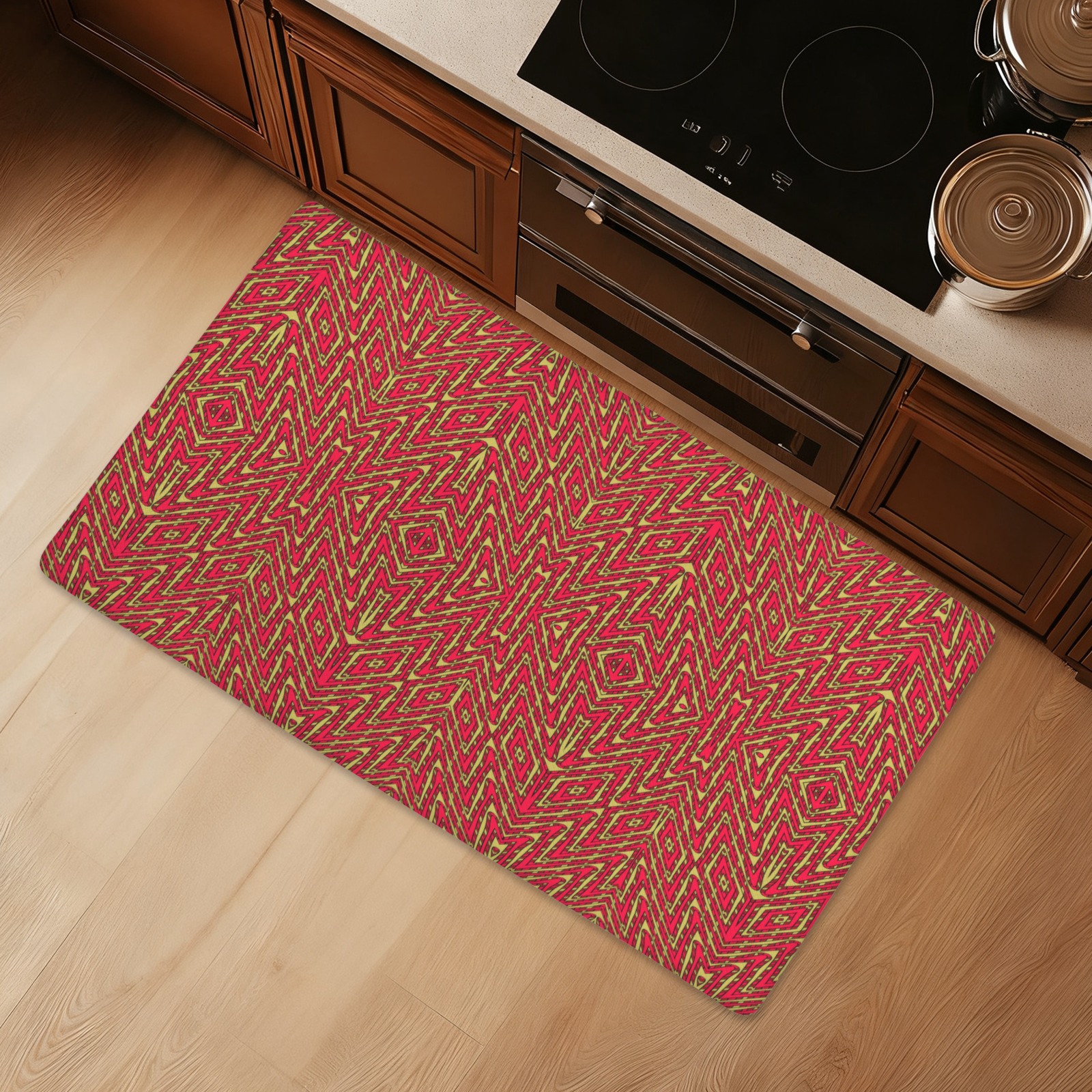 Trabal Pvc tribal psychedelic PVC Anti-Fatigue Kitchen Mat | ID: D7674885